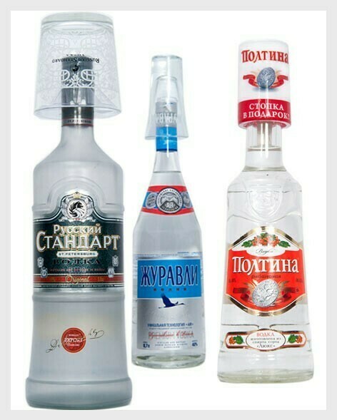 Рюмка, стопка на бутылке Рюмка, стопка на бутылке